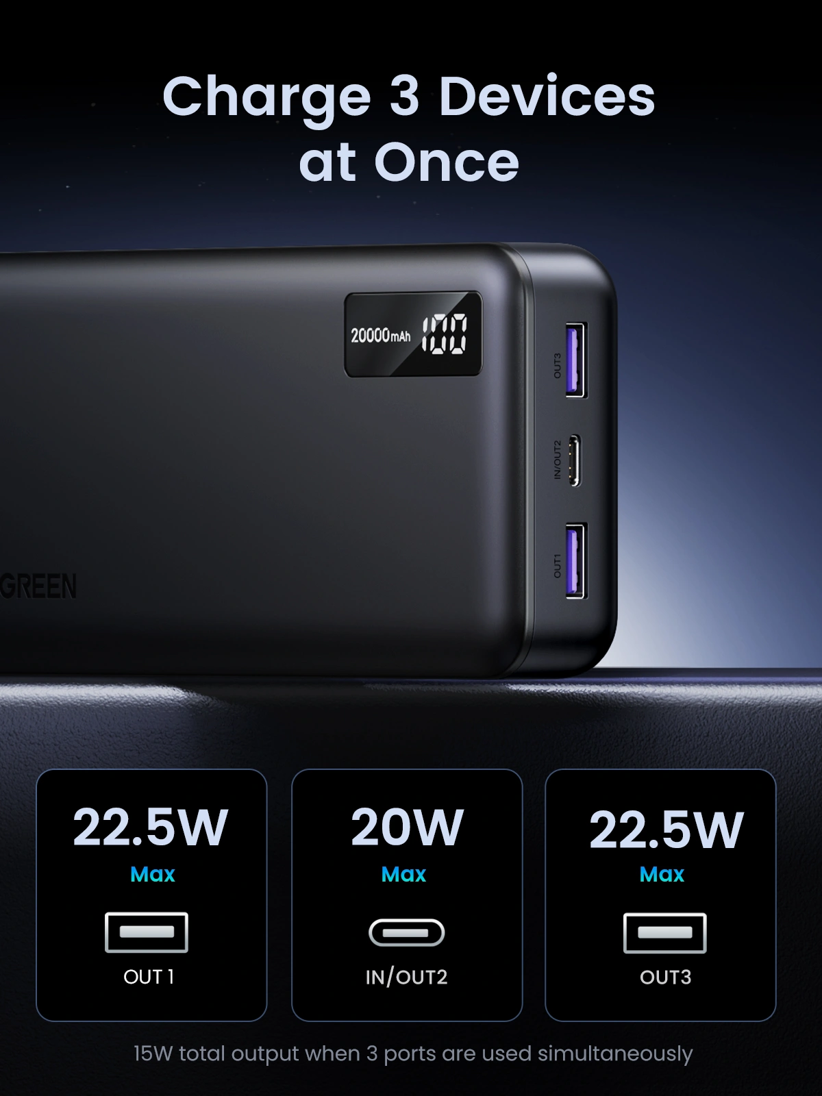 ugreen 20000mah 20w two way fast charging power bank – pb312 25683 ugreen 20000mah 20w two way fast charging power bank – pb312 25683