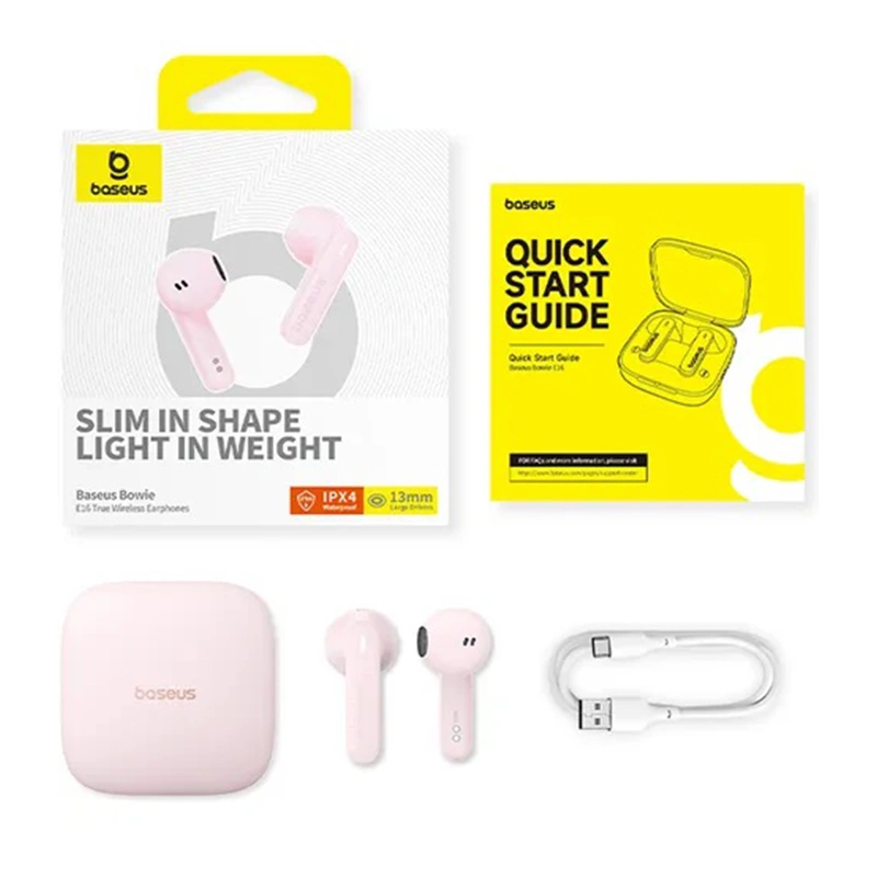 baseus bowie e16 true wireless earbud | baby pink baseus bowie e16 true wireless earbud | baby pink