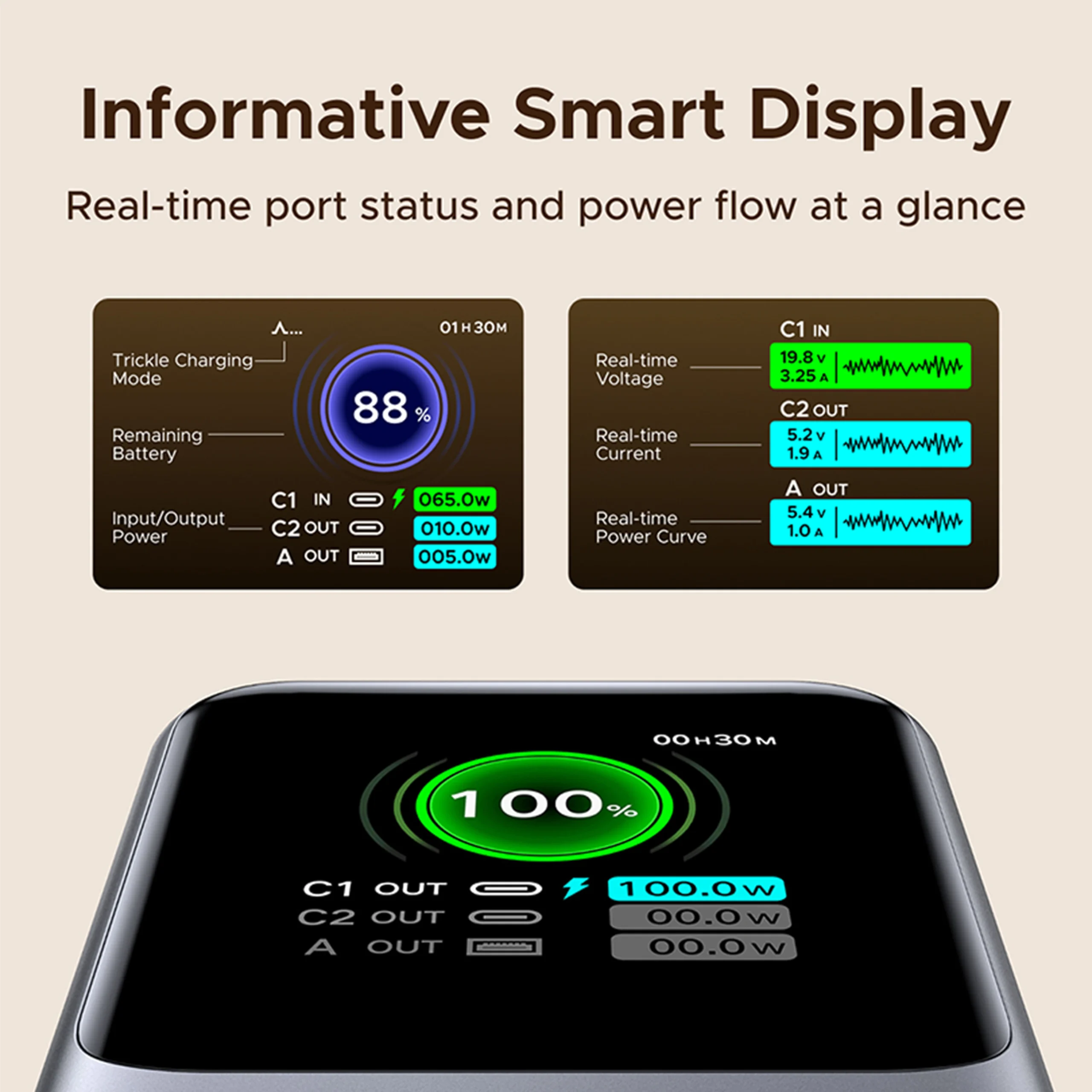 ugreen 20000mah 165w power bank with retractable cable – pb726 55987b ugreen 20000mah 165w power bank with retractable cable – pb726 55987b